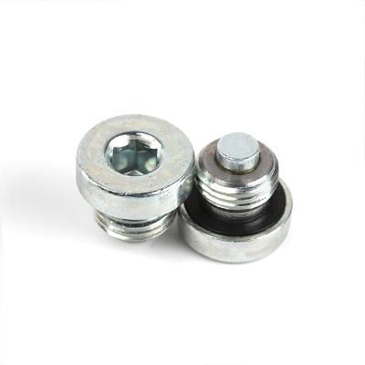 碳鋼環(huán)保藍白鋅封閉(24/72h)定制內(nèi)六角帶磁性堵頭定制D5859